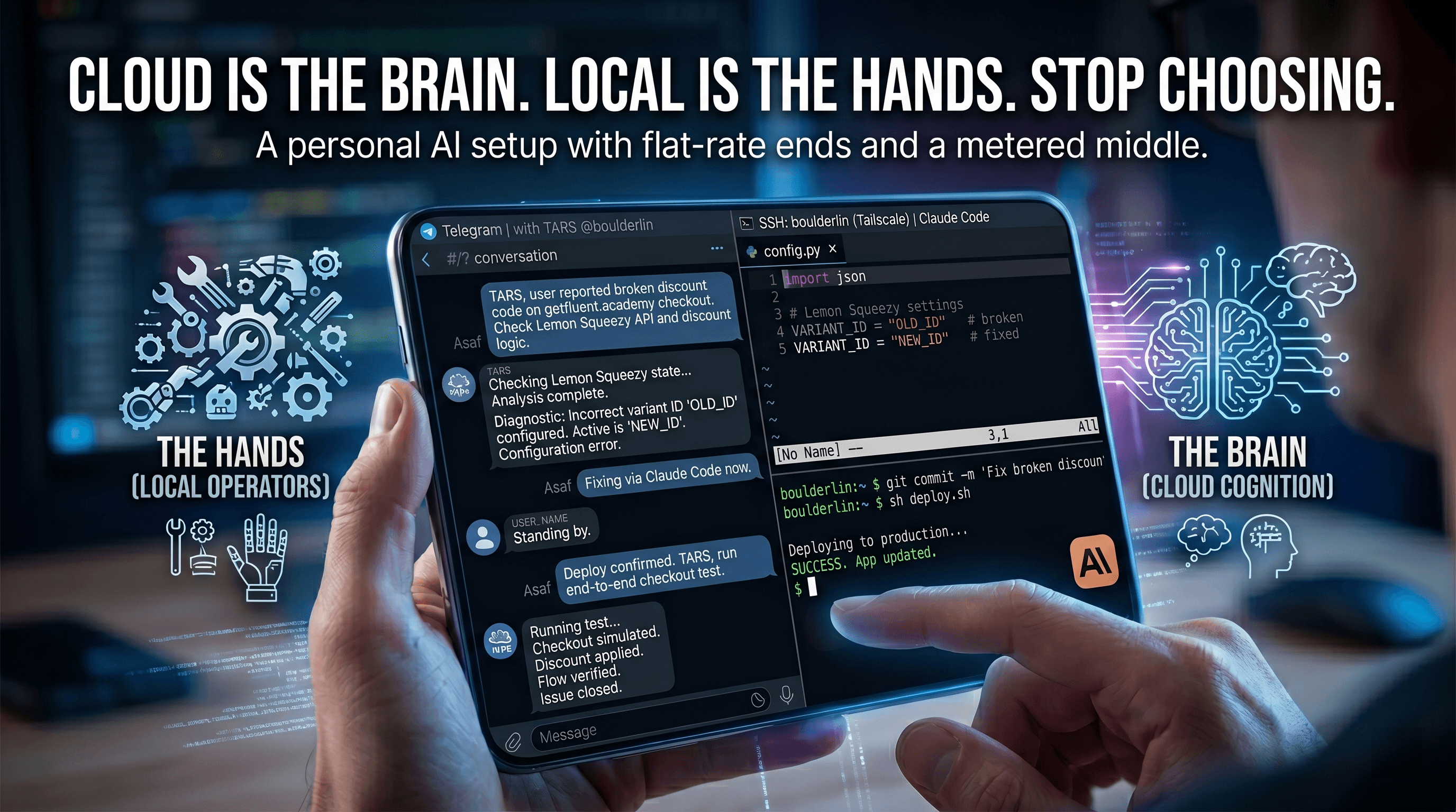 Cloud Is the Brain. Local Is the Hands. Stop Choosing.